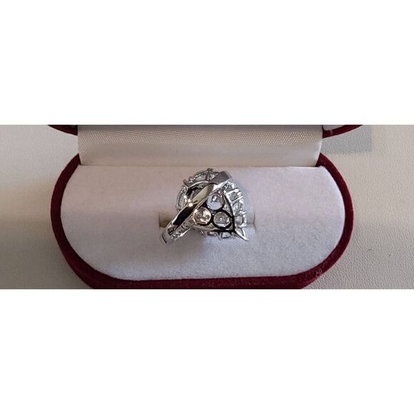Stunning 6.79 Ct. Pear Cluster Diamond Sim Cocktail Ring Sz 8 - Picture 3 of 5